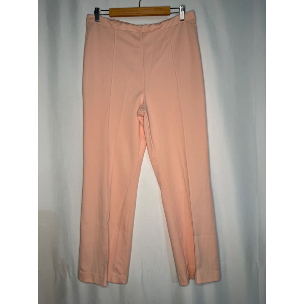 VTG Unbranded Peach Stitched Crease High Waist Pull On Straight Leg Pants